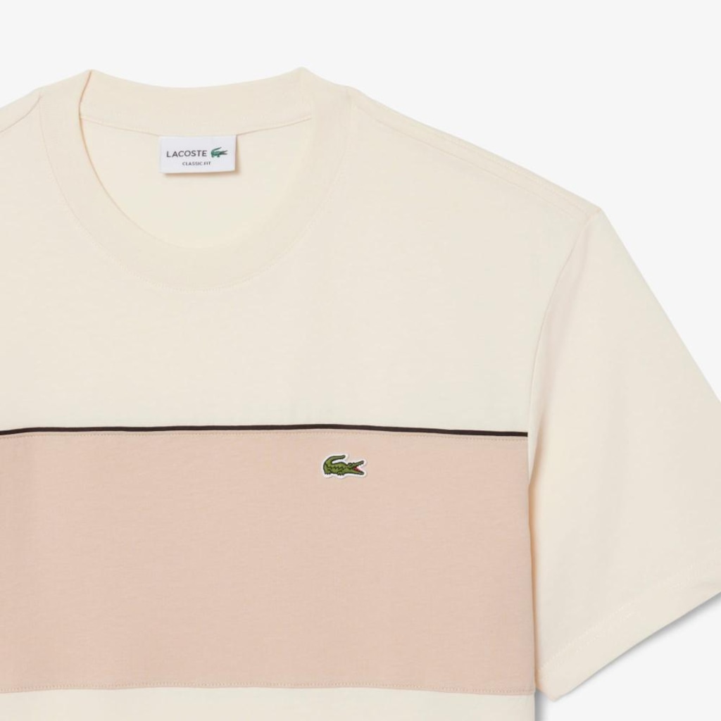Imagem 4 do produto Camiseta de Algodão Colour-Block Lacoste Masculina