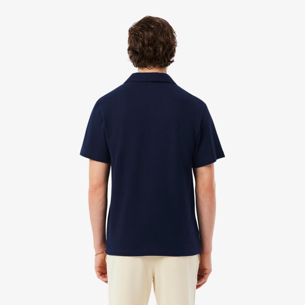 Imagem 2 do produto Camisa Polo Classic Fit em Algodão e Linho Lacoste Masculina