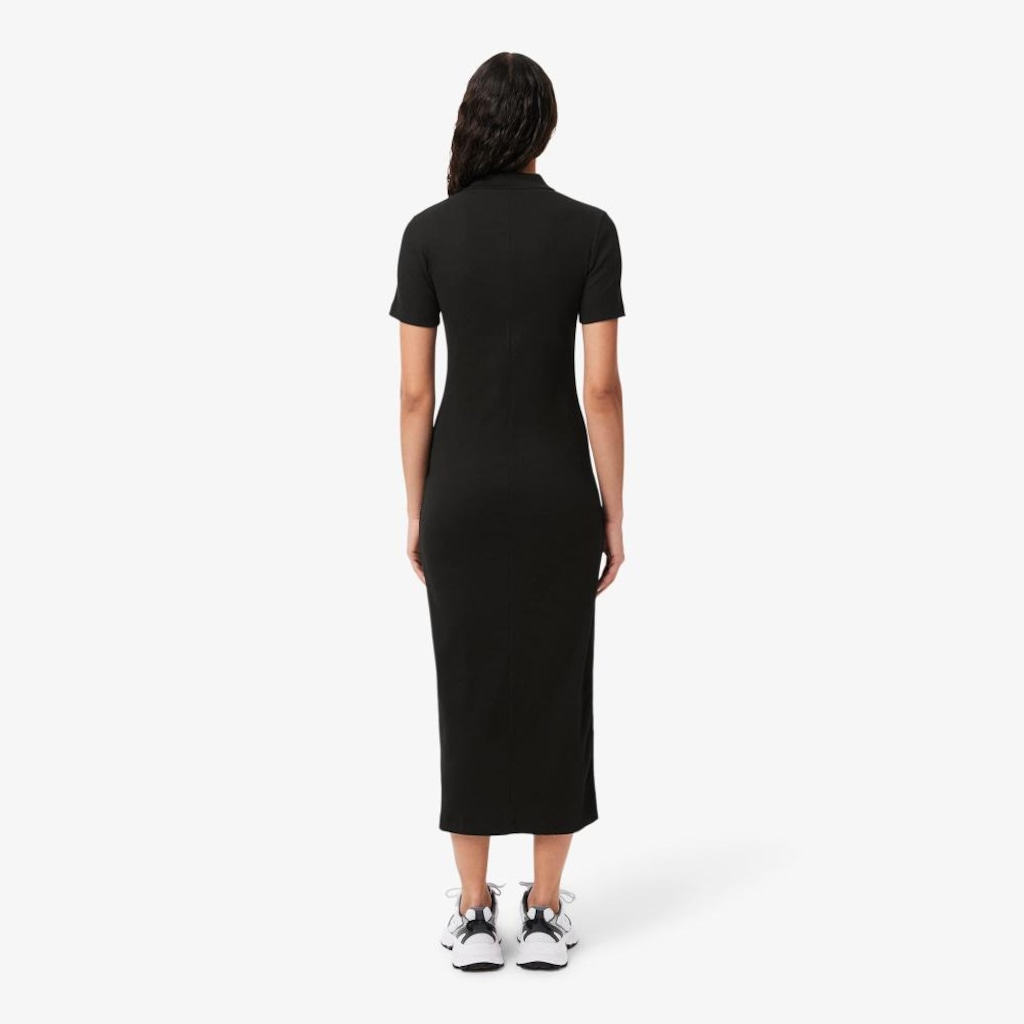 Imagem 3 do produto Vestido Polo Longo de Algodão Canelado Lacoste Feminino