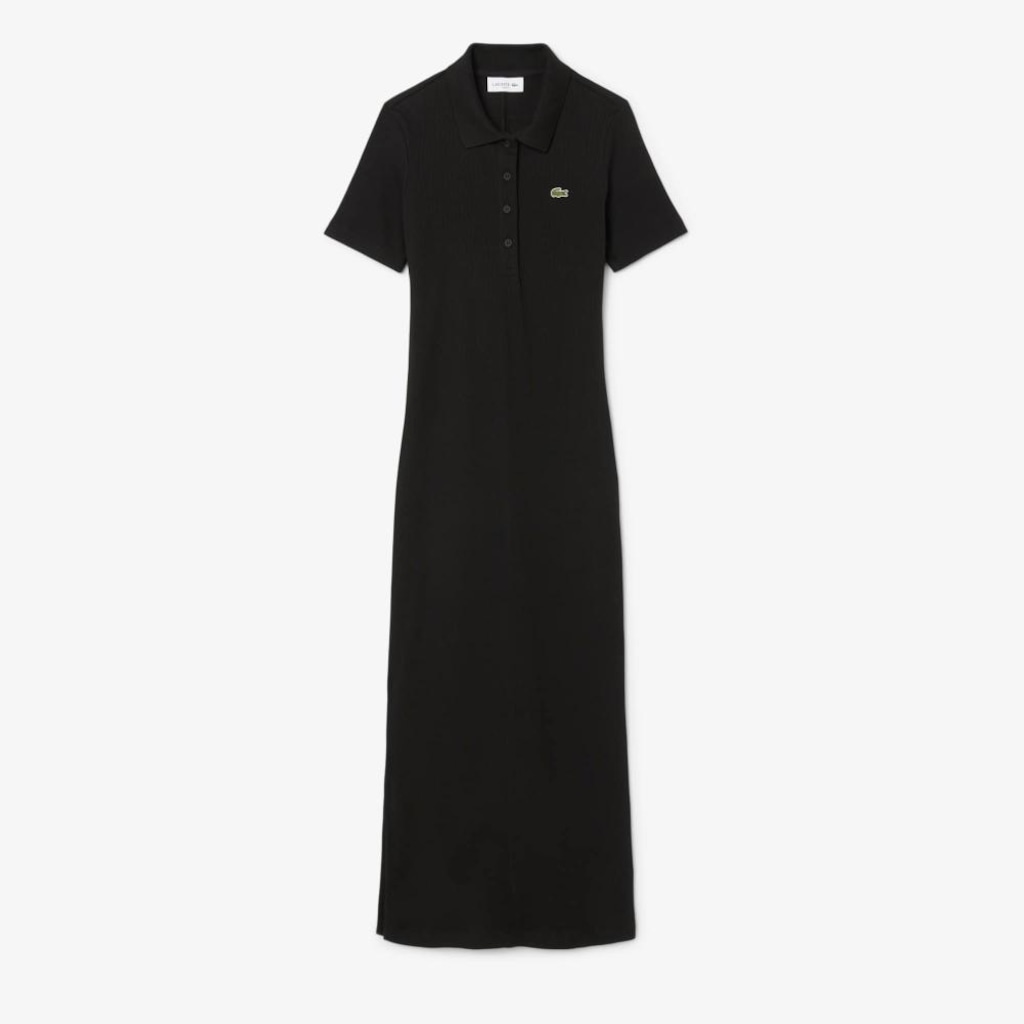 Imagem 4 do produto Vestido Polo Longo de Algodão Canelado Lacoste Feminino