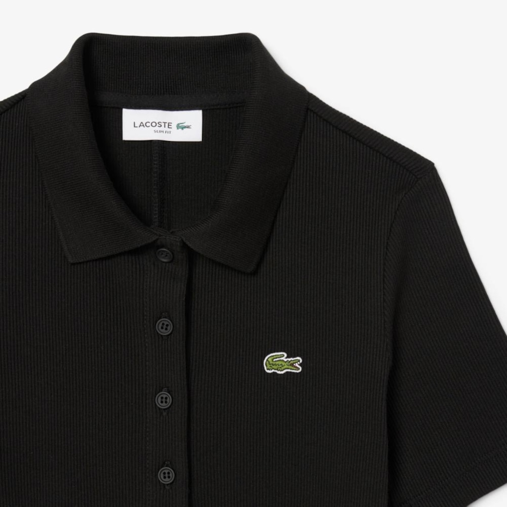 Imagem 5 do produto Vestido Polo Longo de Algodão Canelado Lacoste Feminino