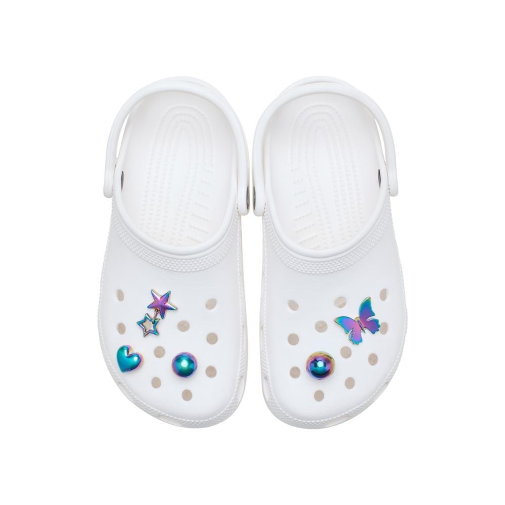 Imagem 3 do produto Kit Jibbitz™ Crocs Meta Iridescente Pack com 5 Peças