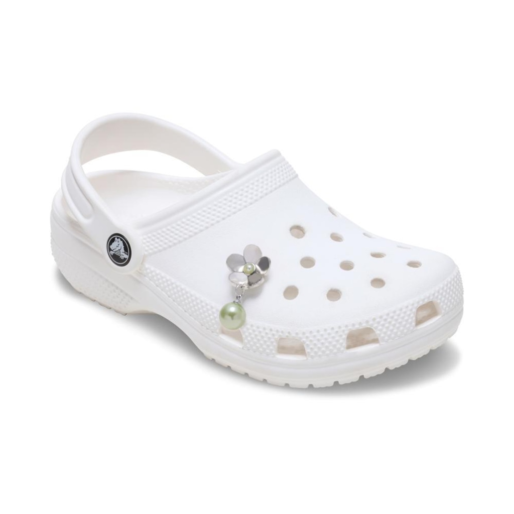 Imagem 3 do produto Jibbitz™ Crocs Pingente de Pérola Com Flor de Prata