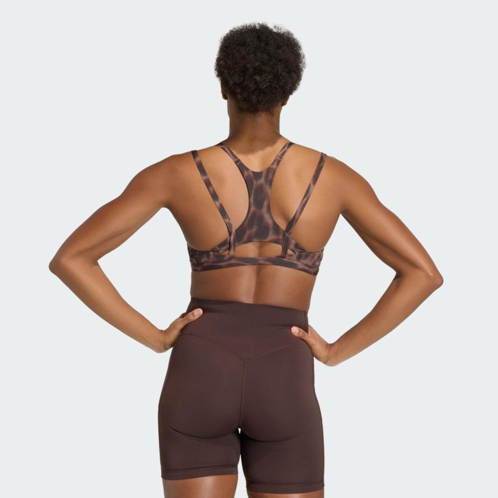 Imagem 3 do produto Top adidas esportivo de suporte leve Optime Leopard Strappy Feminino
