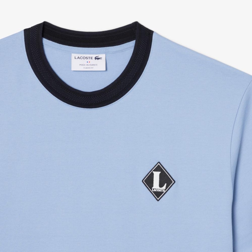 Imagem 4 do produto Camiseta Lacoste Francesa com Detalhe de Distintivo Masculina
