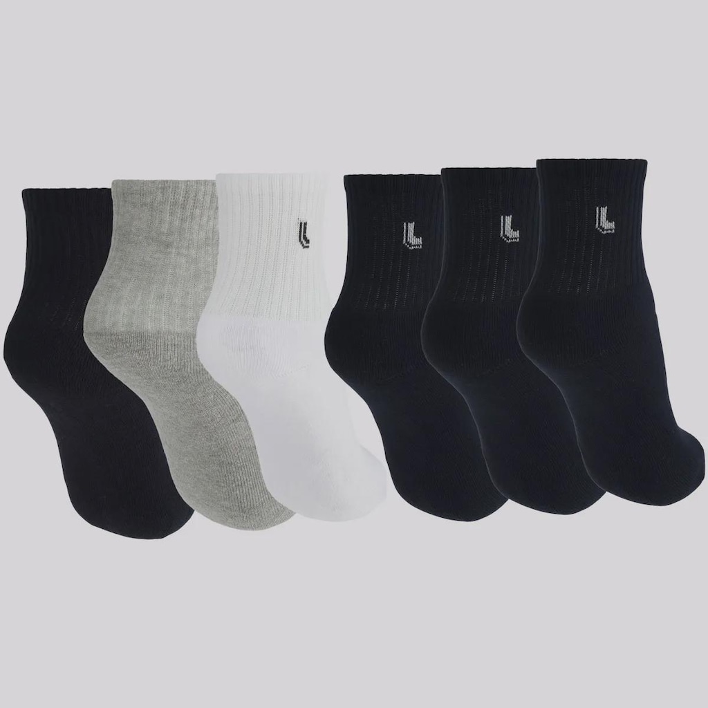 Imagem 2 do produto Kit 12 pares de Meias Cano Médio Lupo AM Sport Unissex
