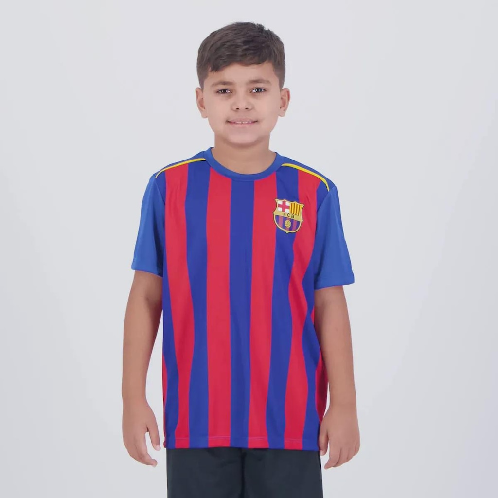 Imagem 2 do produto Camisa do Barcelona Listrada 11 Raphinha Infantil