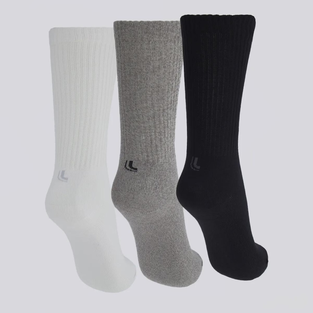 Imagem 2 do produto Kit 3 Pares de Meia Cano Longo Lupo Sport Walk Masculino