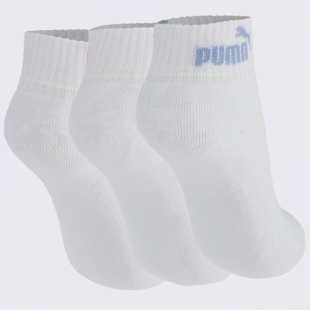 Imagem 2 do produto Kit Meia Cano Baixo 3 Pares Basic Puma Feminina