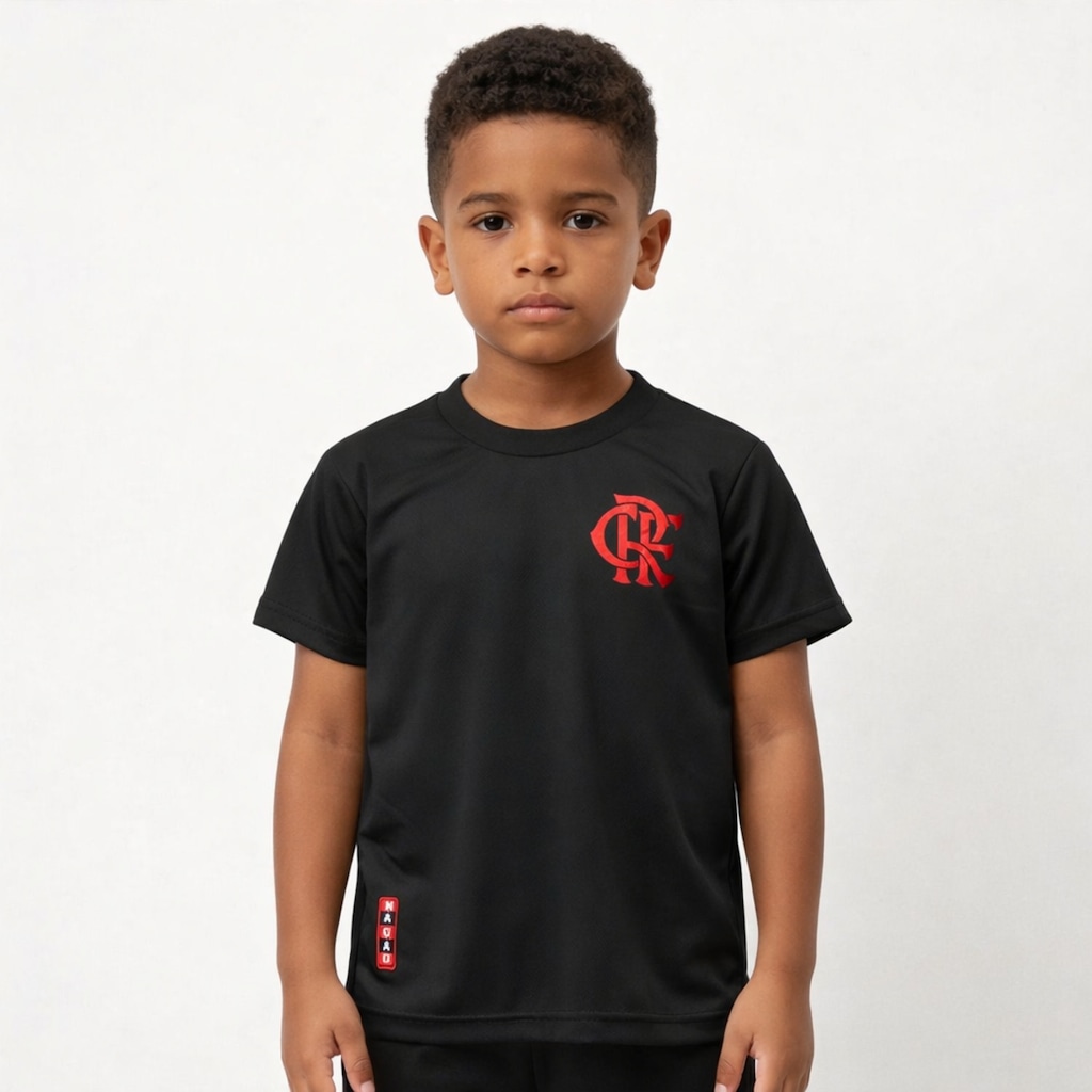 Imagem 2 do produto Camisa do Flamengo Nação Dark Betel - Infantil