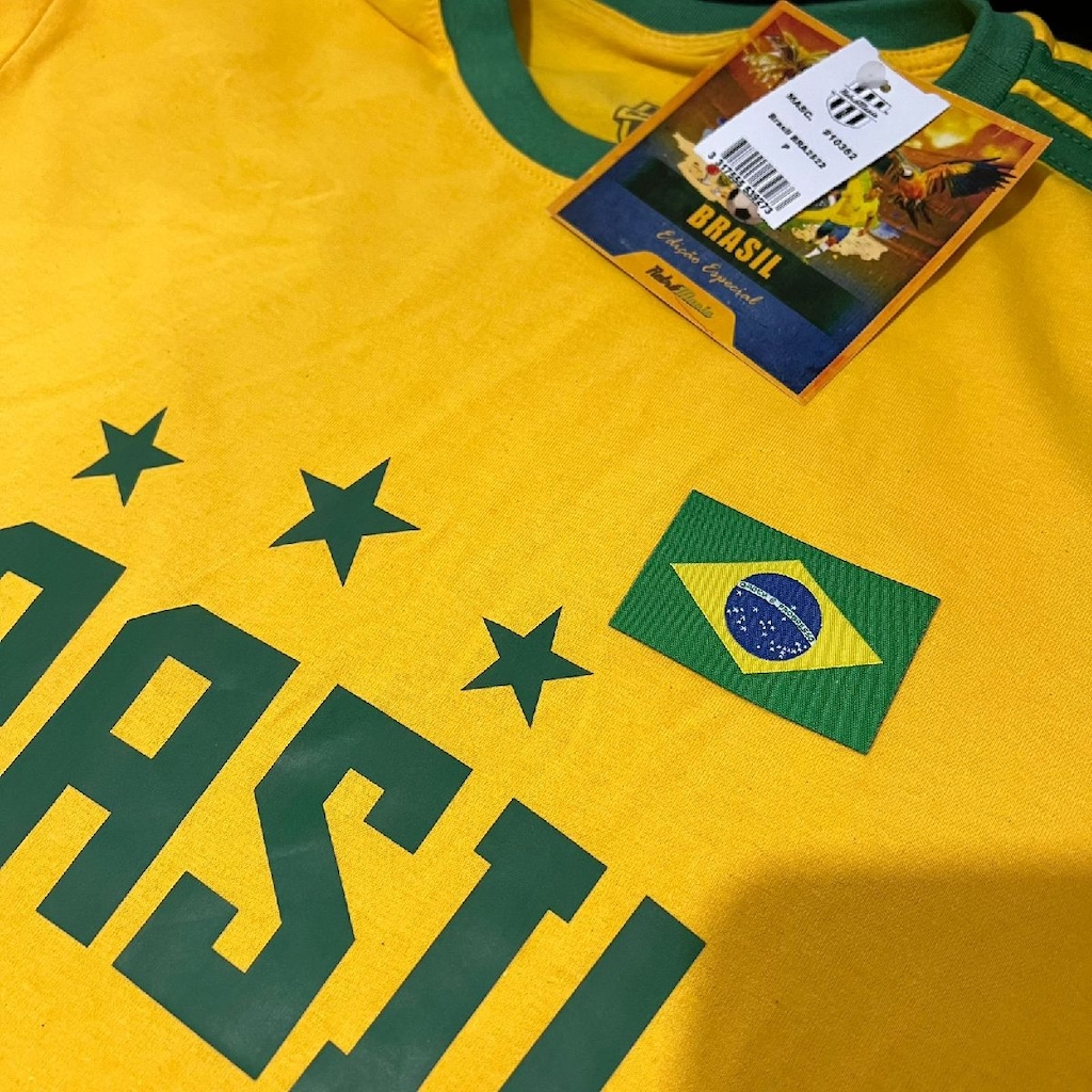 Imagem 3 do produto Camisa Brasil Retrô Símbolo Algodão RetrôMania - Masculina