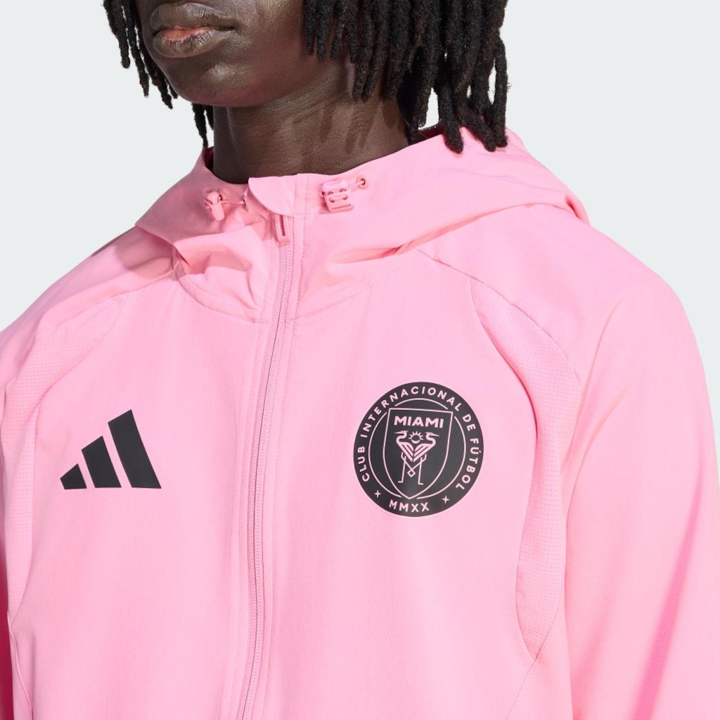 Imagem 5 do produto Jaqueta Corta-Vento Masculina Zíper Tiro Travel Inter Miami CF adidas