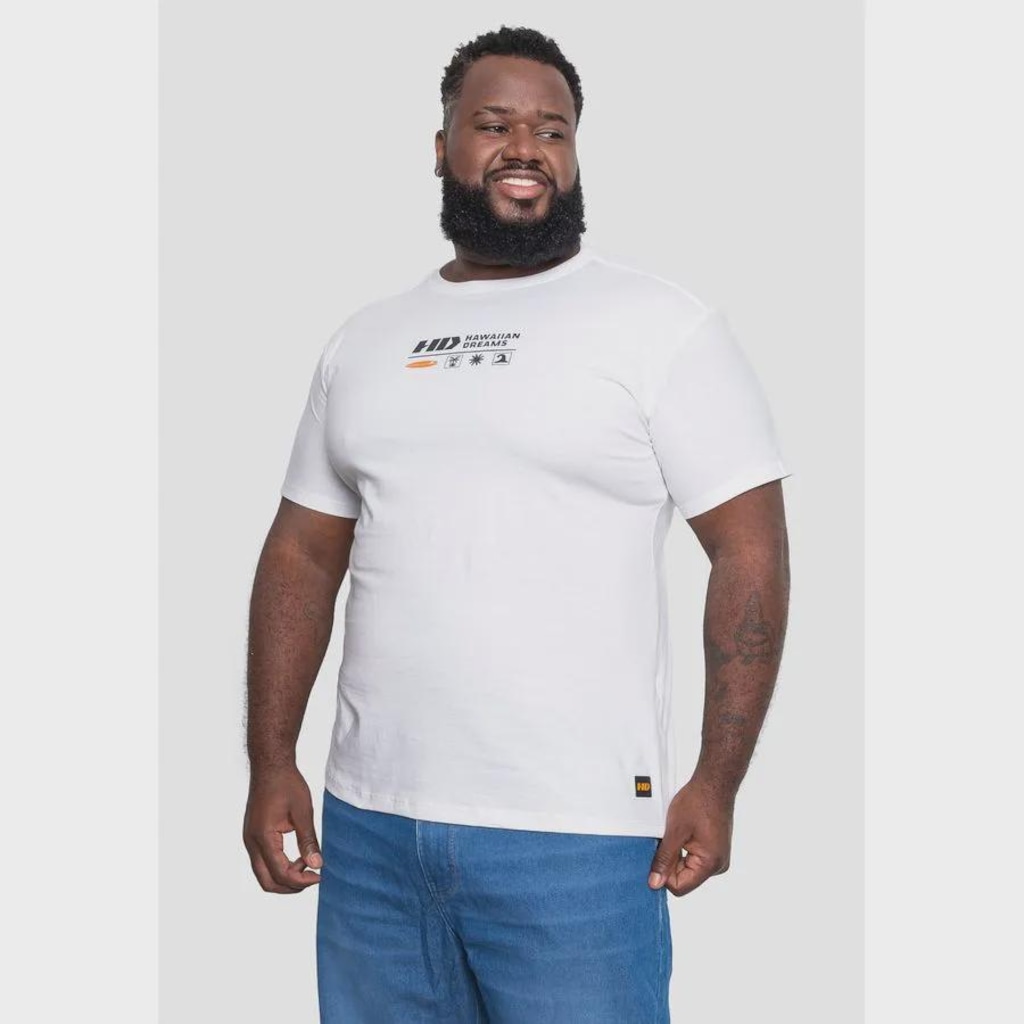 Imagem 5 do produto Camiseta HD Plus Size Estampada Globe Techno Masculino