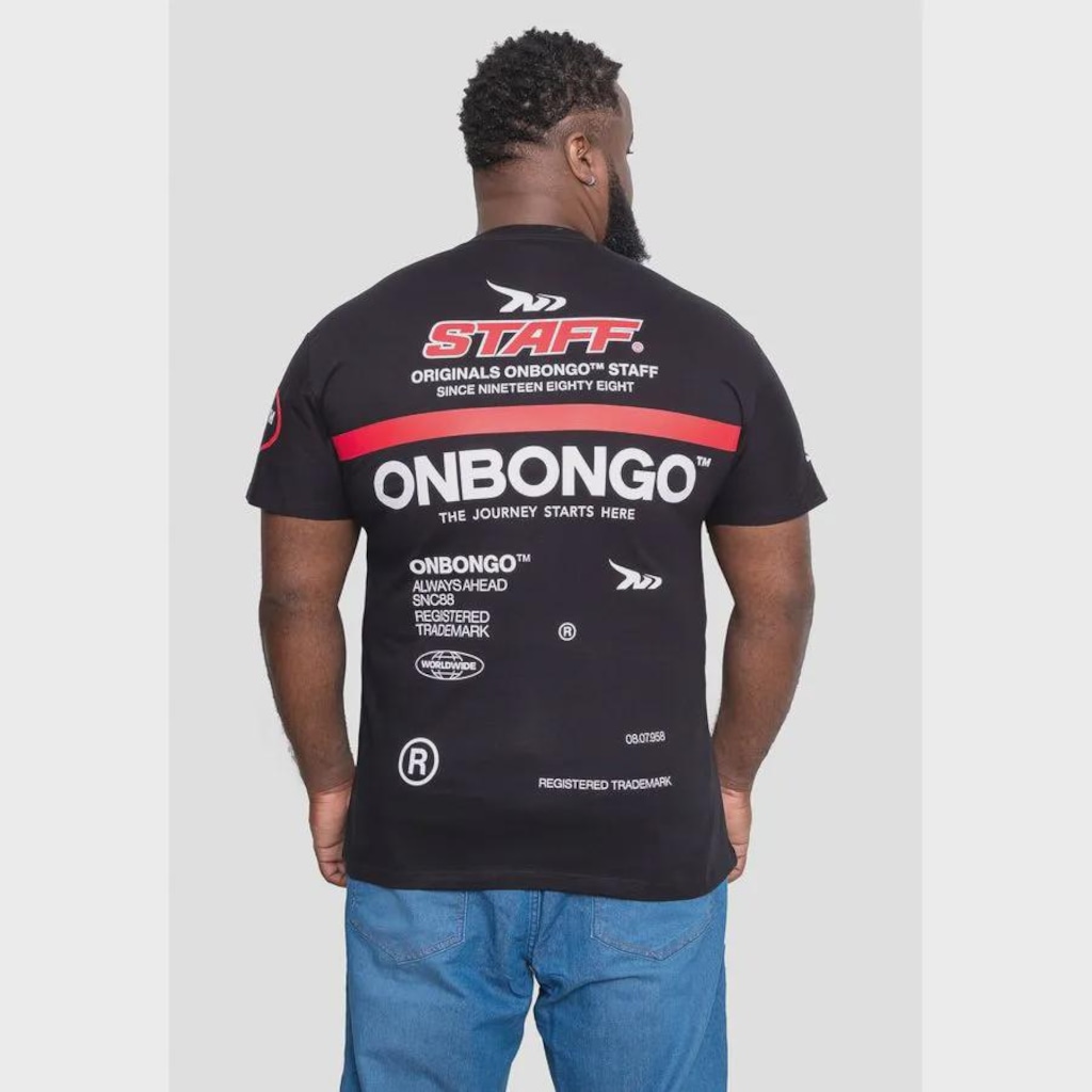 Imagem 2 do produto Camiseta Onbongo Plus Size Especial Staff Masculina
