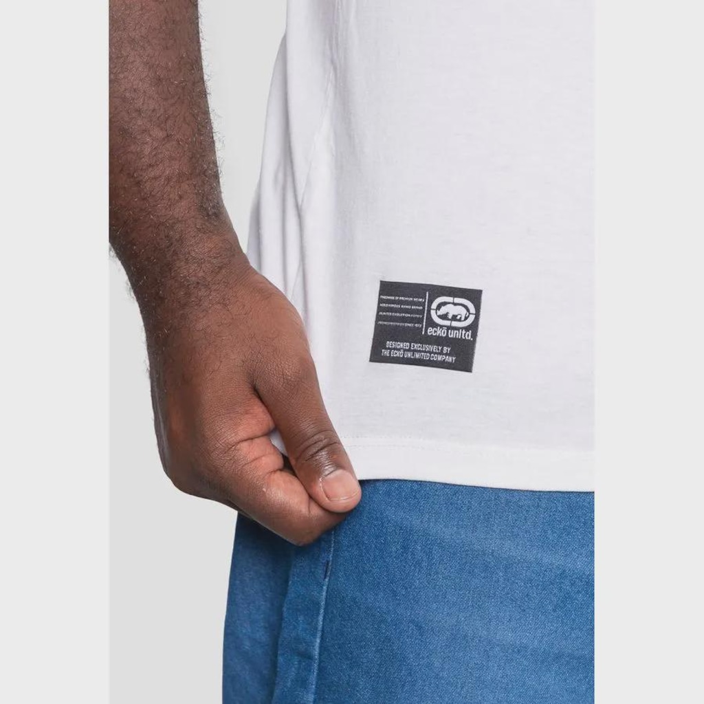 Imagem 4 do produto Camiseta Ecko Plus Size Off White Estampada Masculina