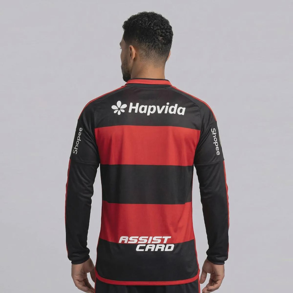 Imagem 2 do produto Camisa Do Flamengo I 2026 Manga Longa Campeão Libertadores 2025 adidas Masculina