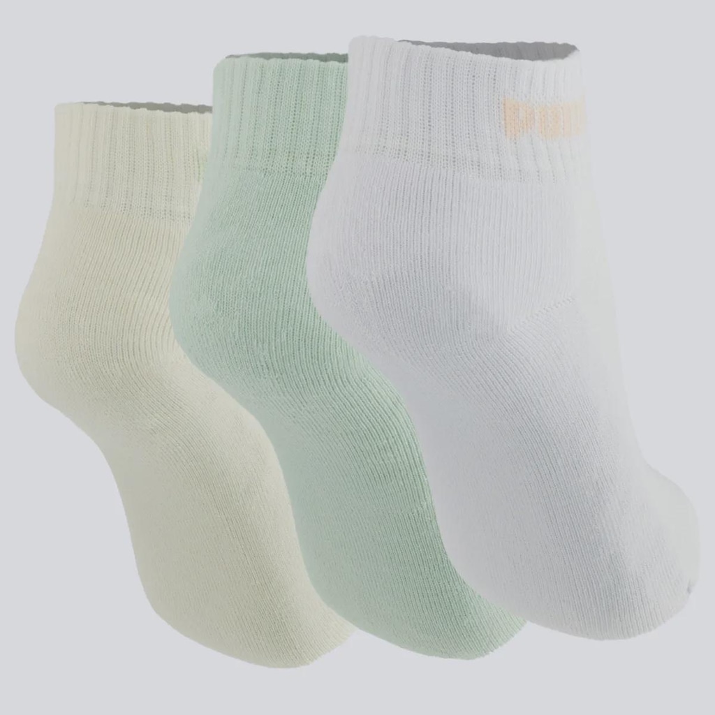Imagem 2 do produto Kit Meia Puma Cano Baixo 3 Pares Feminina