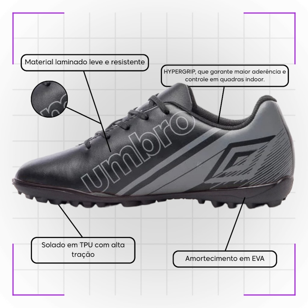 Imagem 3 do produto Chuteira Society Infantil Umbro Kick Jr