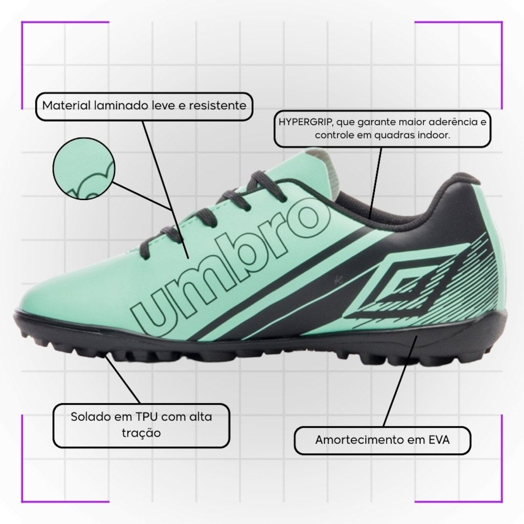 Imagem 3 do produto Chuteira Society Infantil Umbro Kick Jr