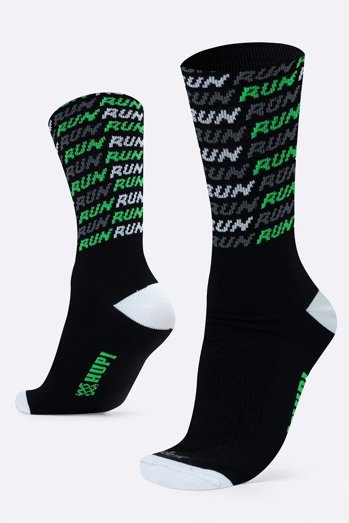 Imagem 2 do produto Meia HUPI Run Tri Preto e Verde