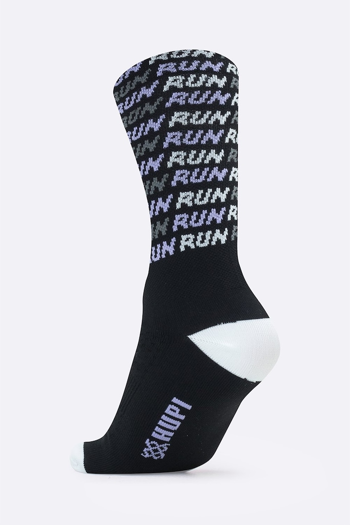 Imagem 3 do produto Meia HUPI Run Tri Preto e Roxo