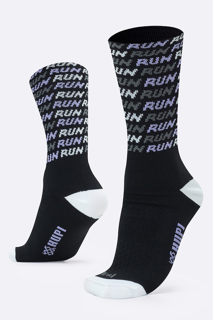 Imagem 4 do produto Meia HUPI Run Tri Preto e Roxo