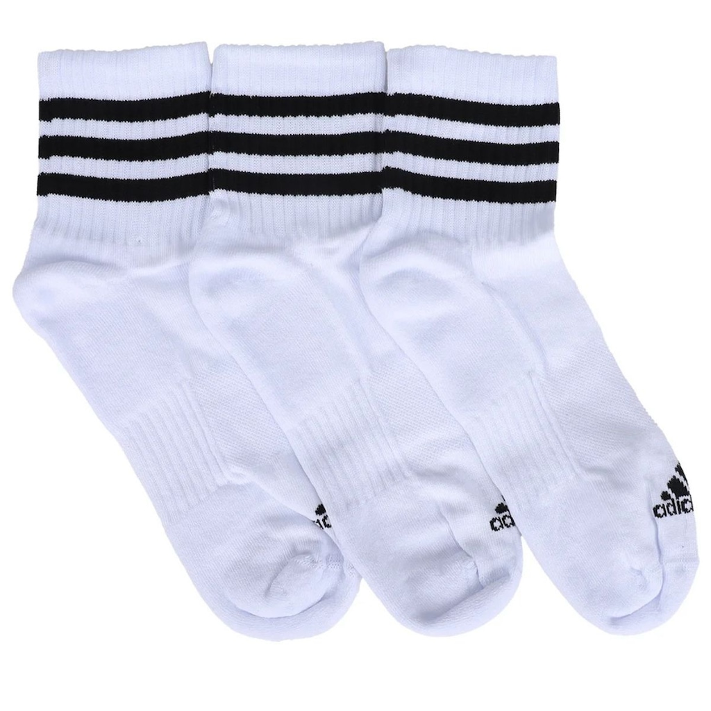 Imagem 2 do produto Kits de Meias adidas Cano Médio Com 3 Pares
