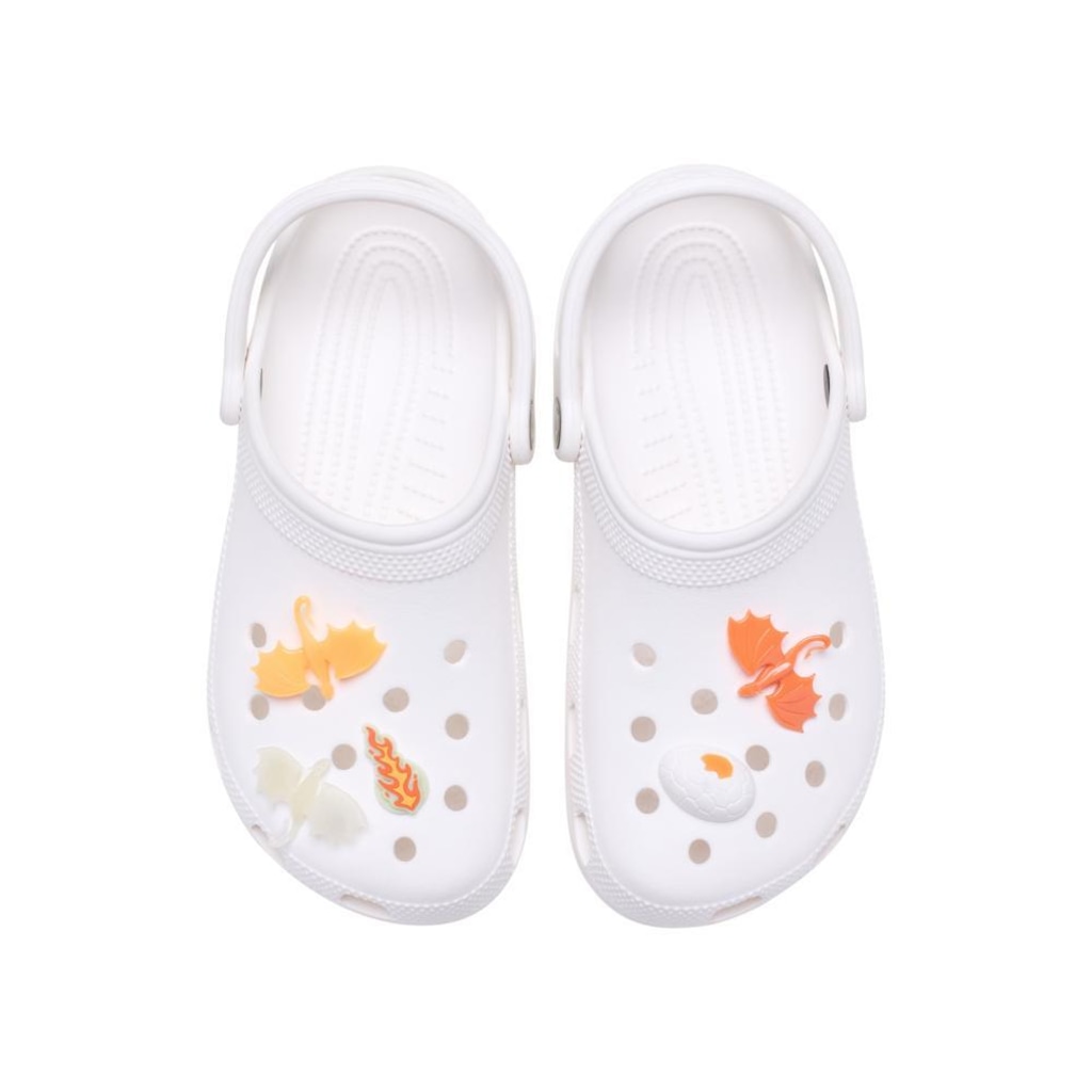 Imagem 2 do produto Kit Jibbitz™ Crocs Dragões Brilham no Escuro Pack com 5 Peças