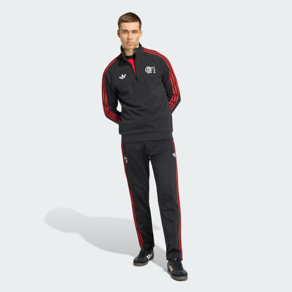 Imagem 4 do produto Blusão de Moletom Adidas CR Flamengo Originals Meio Fecho de Zíper Masculino