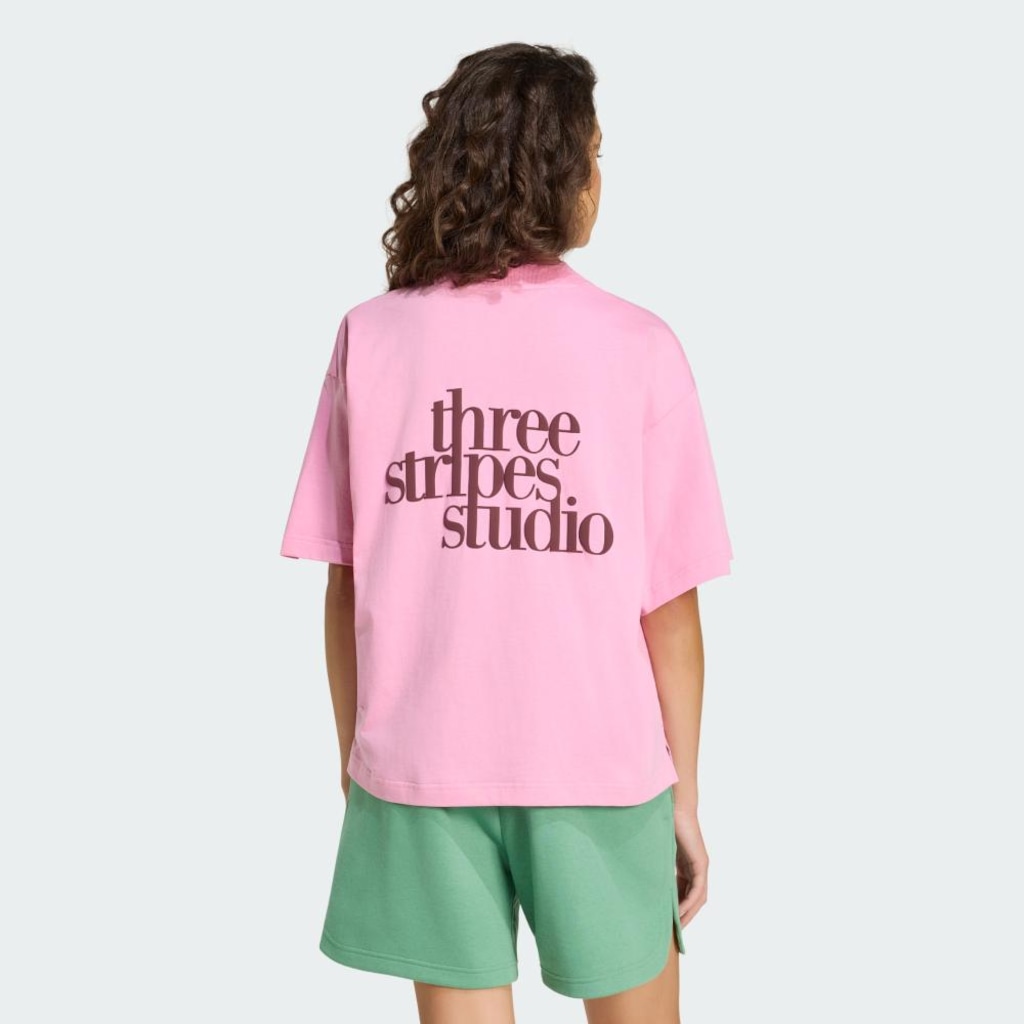 Imagem 3 do produto Camiseta Adidas Três Listras Studio Boyfriend Feminina