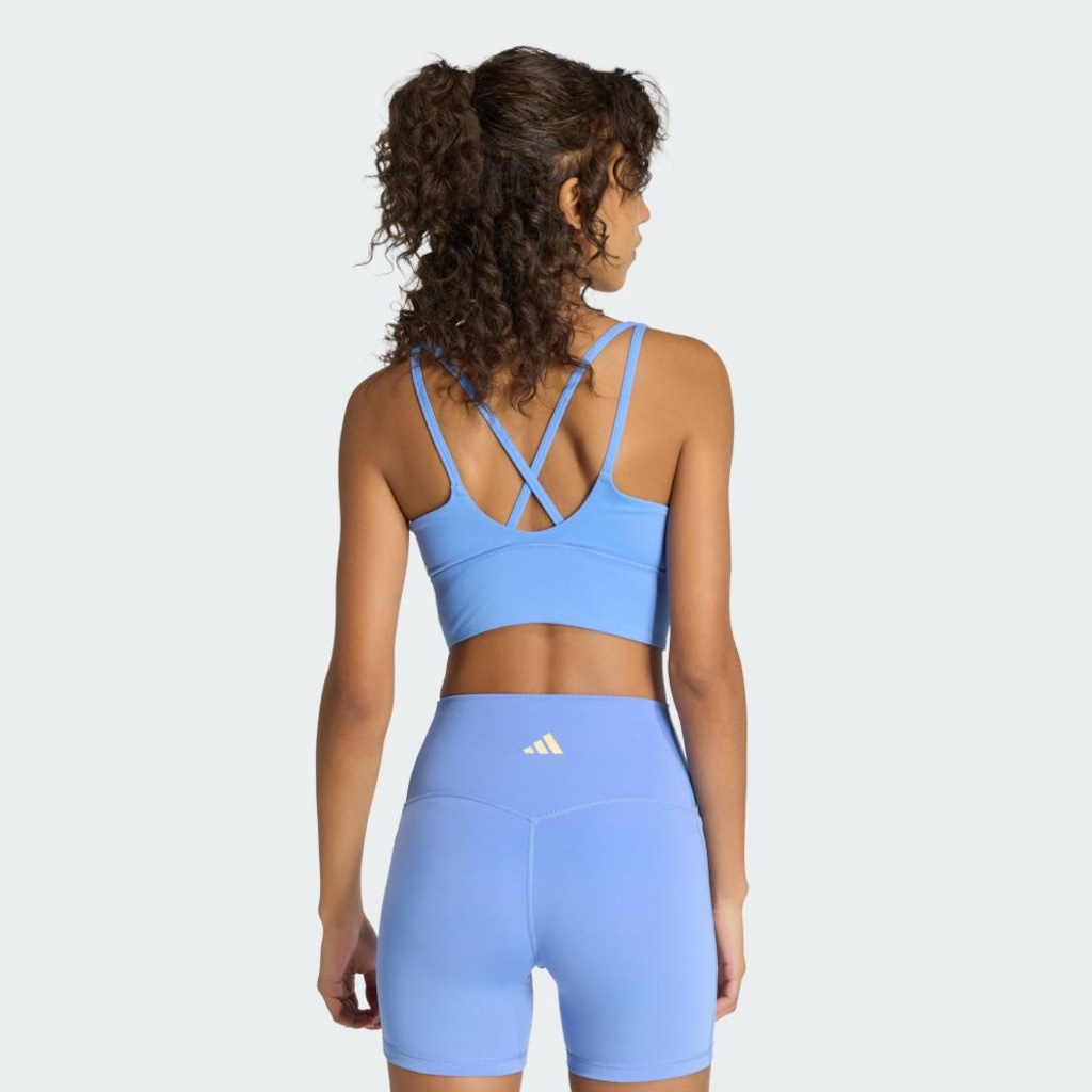 Imagem 3 do produto Top Adidas Suporte Leve Três Listras Studio All Me Feminino