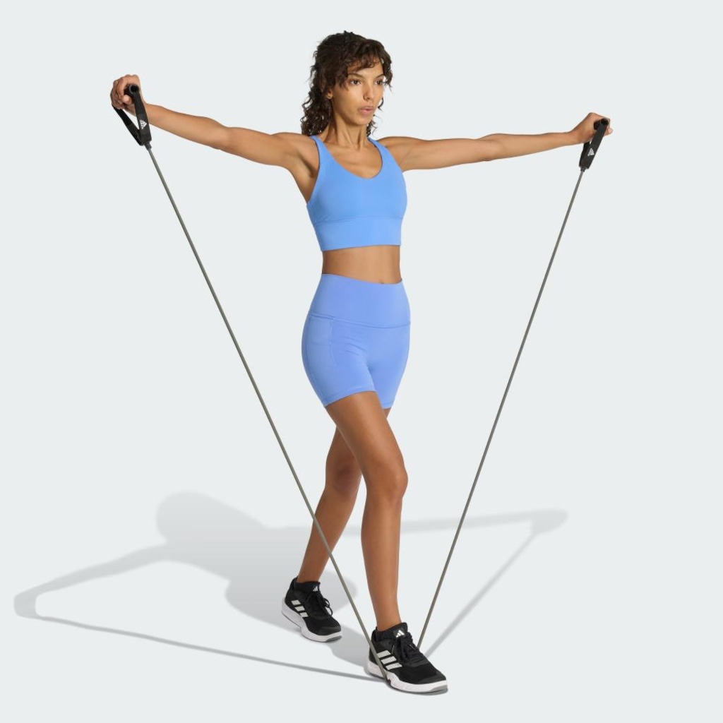 Imagem 4 do produto Top Adidas Suporte Leve Três Listras Studio All Me Feminino