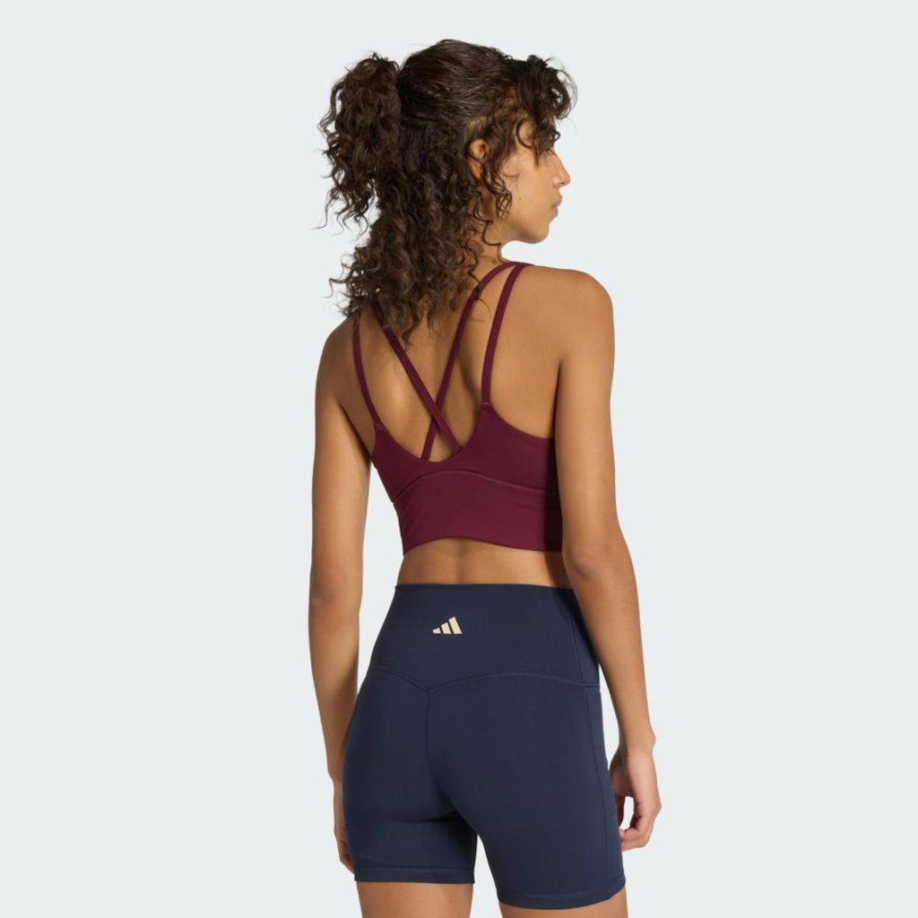 Imagem 3 do produto Top Adidas Suporte Leve Três Listras Studio All Me Feminino