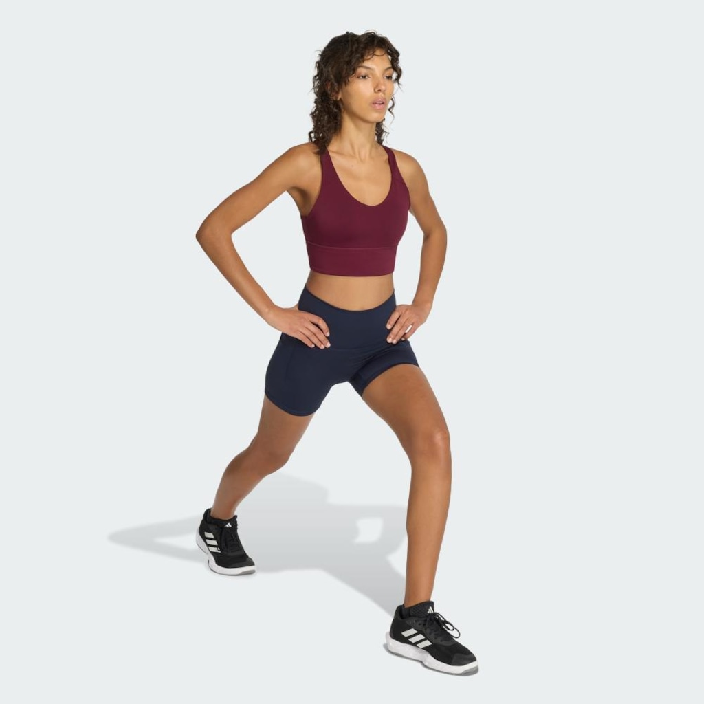 Imagem 4 do produto Top Adidas Suporte Leve Três Listras Studio All Me Feminino