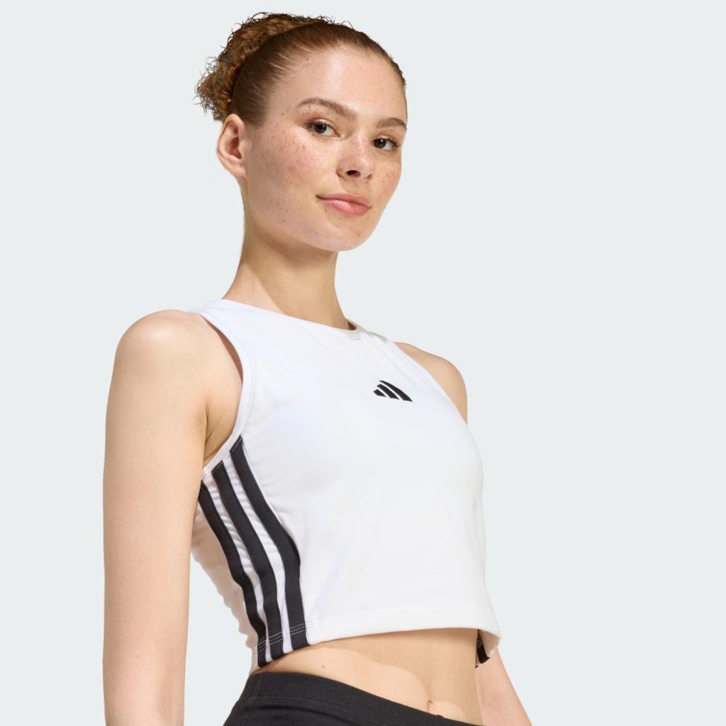 Imagem 5 do produto Camiseta REGATA ACOLCHOADA ESSENTIALS TRÊS LISTRAS Adidas Feminina