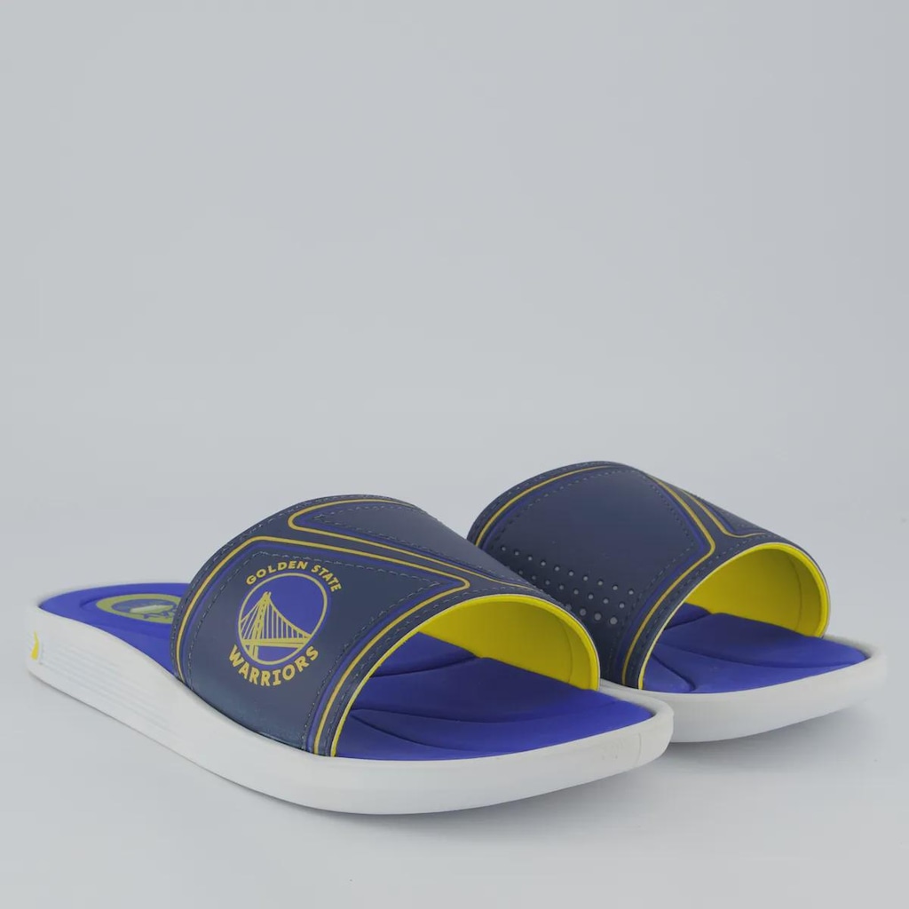 Imagem 3 do produto Chinelo Masculino Slide Pump NBA Golden State Warriors III Rider