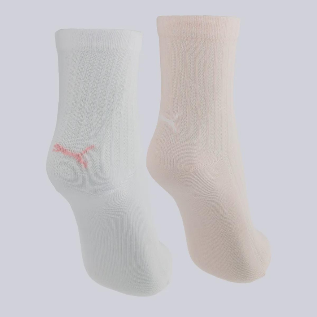 Imagem 2 do produto Kit Meia Cano Médio Logo 2 Pares Puma Feminina