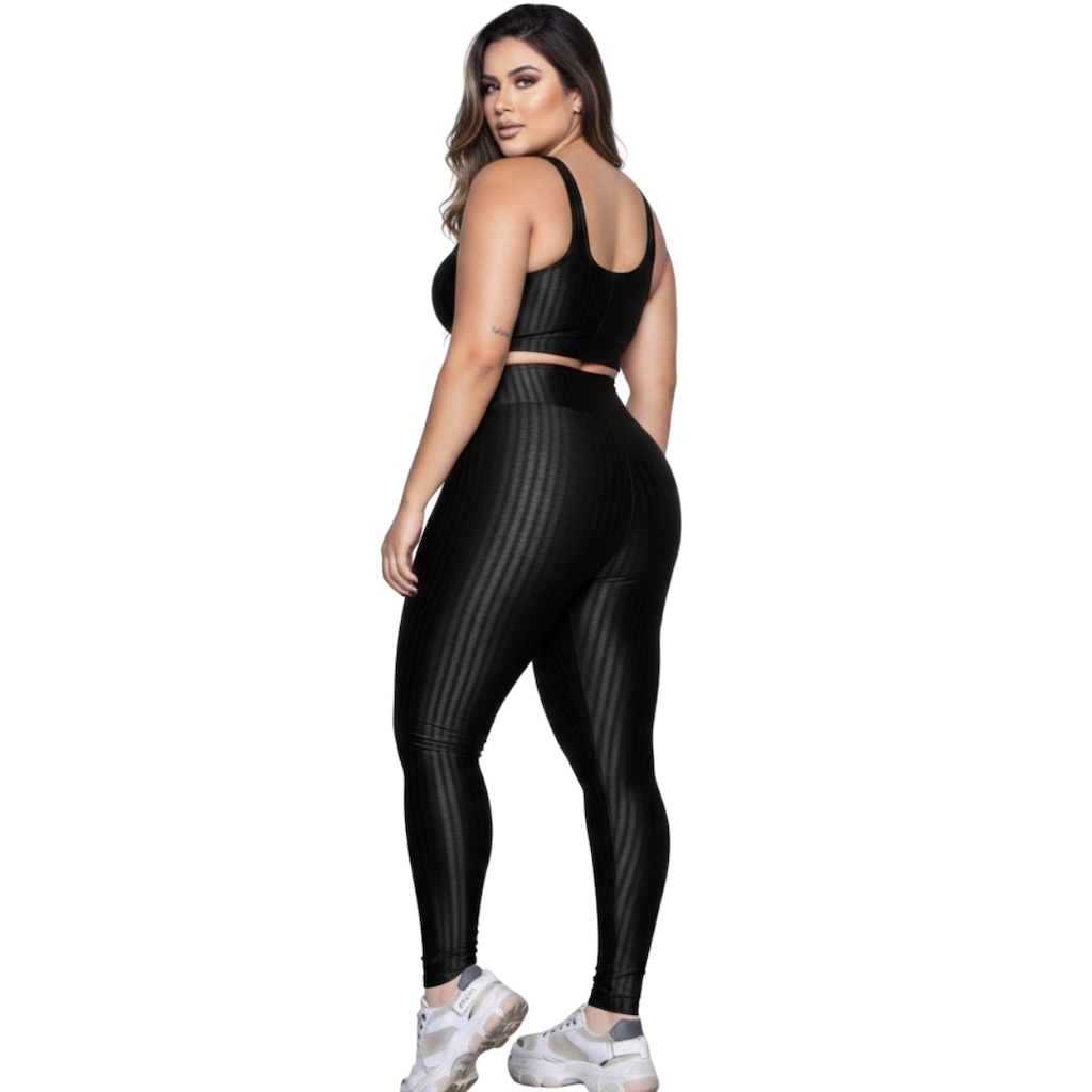 Imagem 3 do produto Conjunto Fitness Plus Size Top e Calça New Zig 3D Vekyo