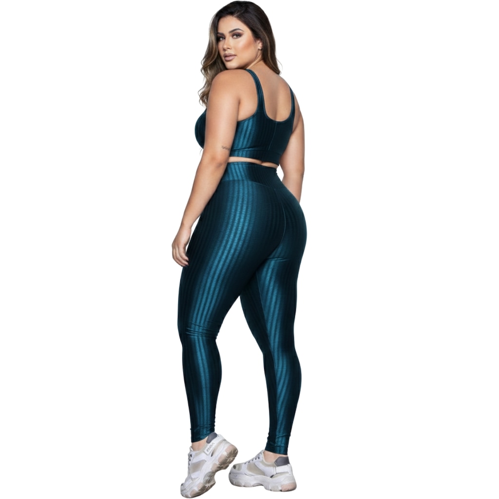 Imagem 3 do produto Conjunto Fitness Plus Size Top e Calça New Zig 3D Vekyo