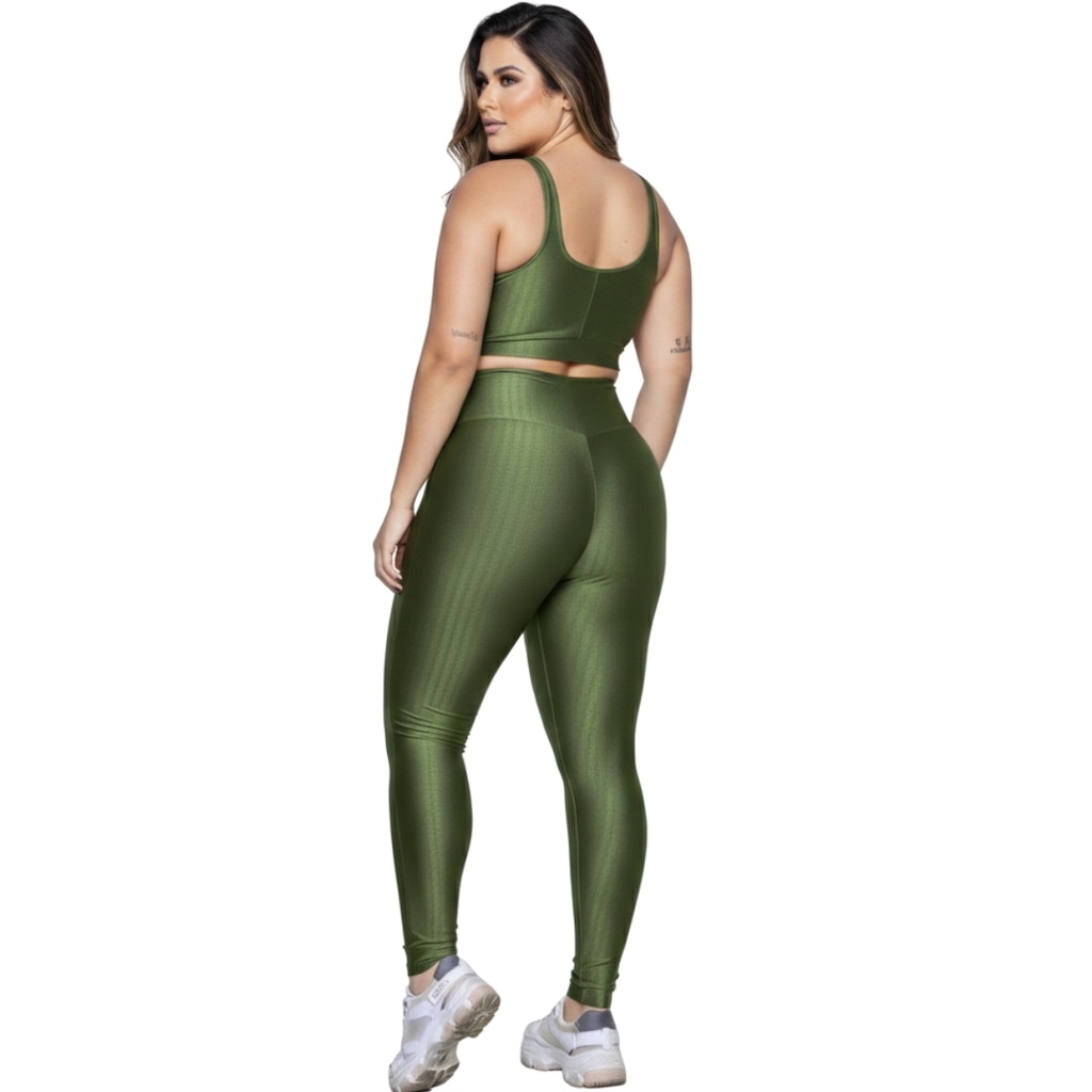 Imagem 3 do produto Conjunto Fitness Plus Size Top e Calça New Zig 3D Vekyo