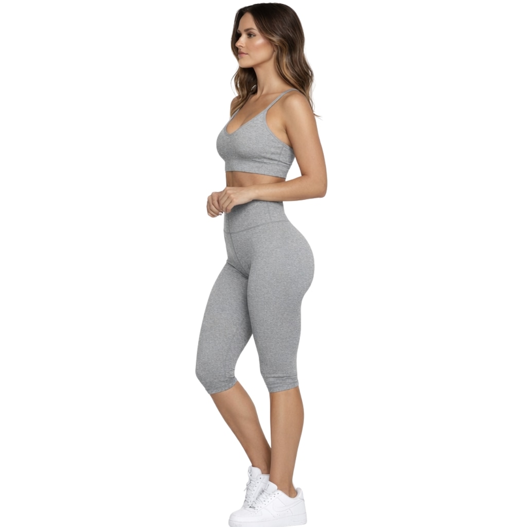 Imagem 2 do produto Conjunto Top Alça Fina + Bermuda Ciclista Feminino Vekyo