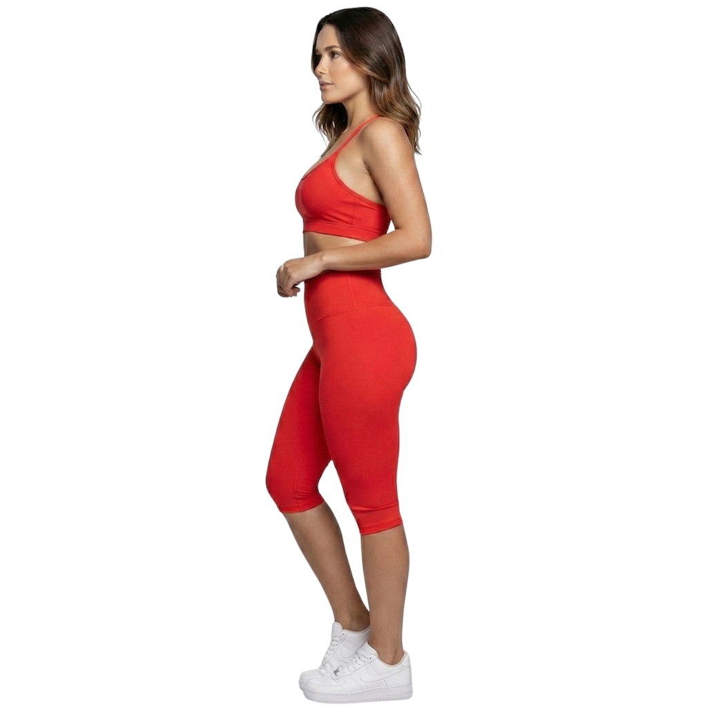 Imagem 2 do produto Conjunto Top Alça Fina + Bermuda Ciclista Feminino Vekyo