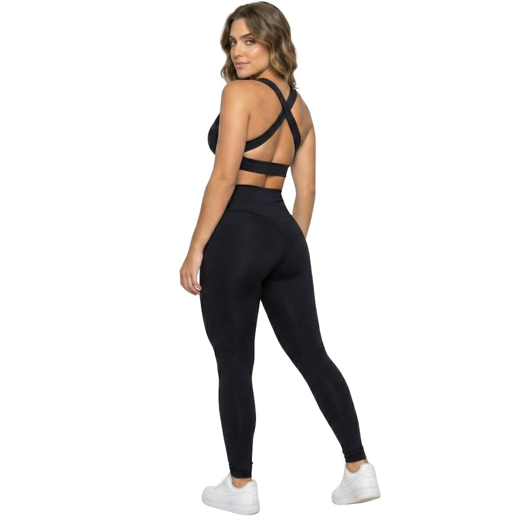Imagem 3 do produto Conjunto Top Bojo Costa Cruzada e Calça Suplex Vekyo Feminino