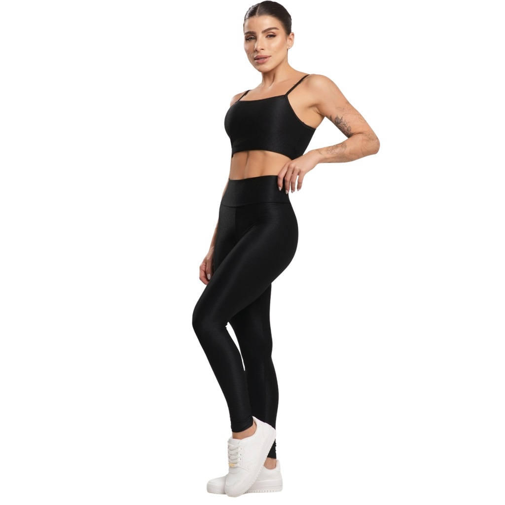 Imagem 2 do produto Conjunto Fitness Top e Calça Esmeralda Vekyo Feminino