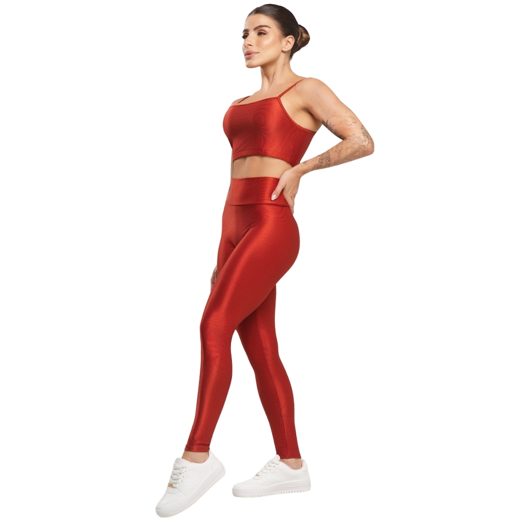 Imagem 2 do produto Conjunto Fitness Top e Calça Esmeralda Vekyo Feminino