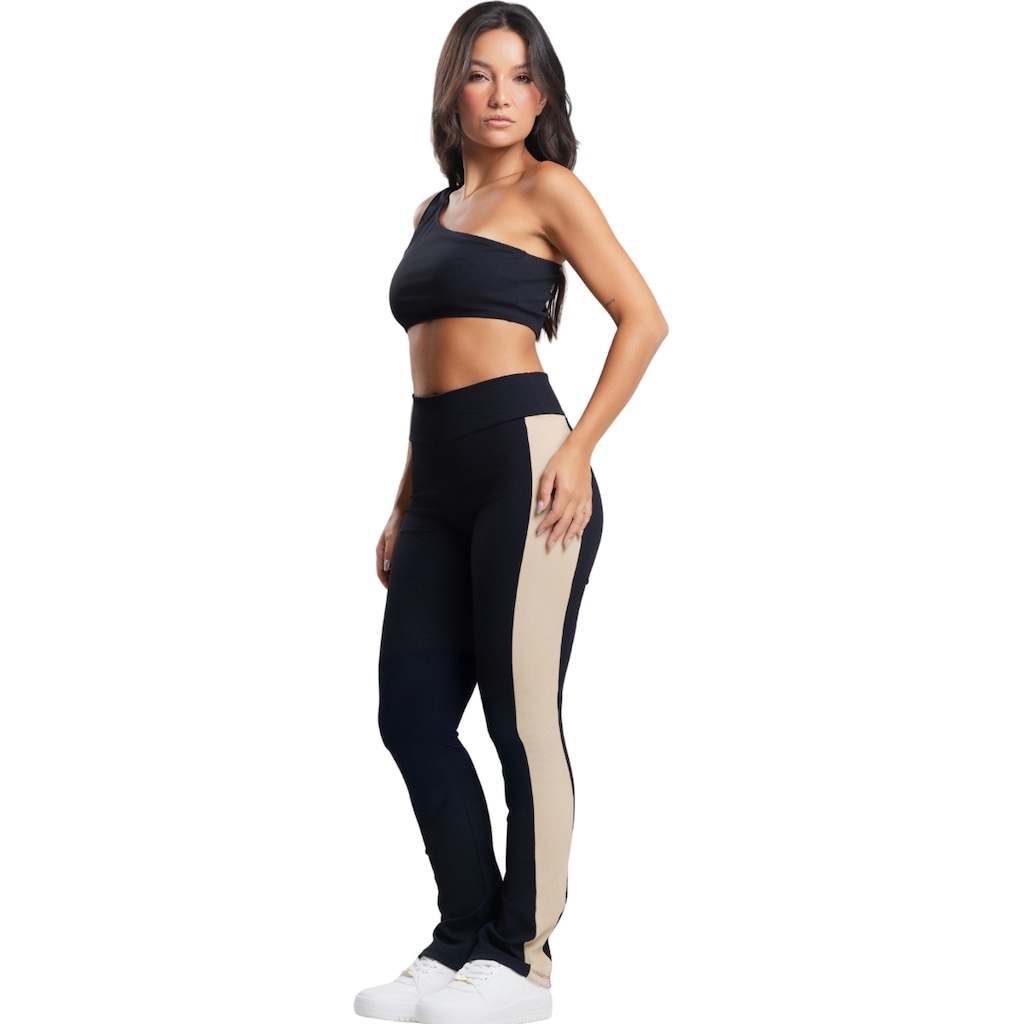 Imagem 2 do produto Conjunto Fitness Top e Calça Canelado Vekyo Feminino