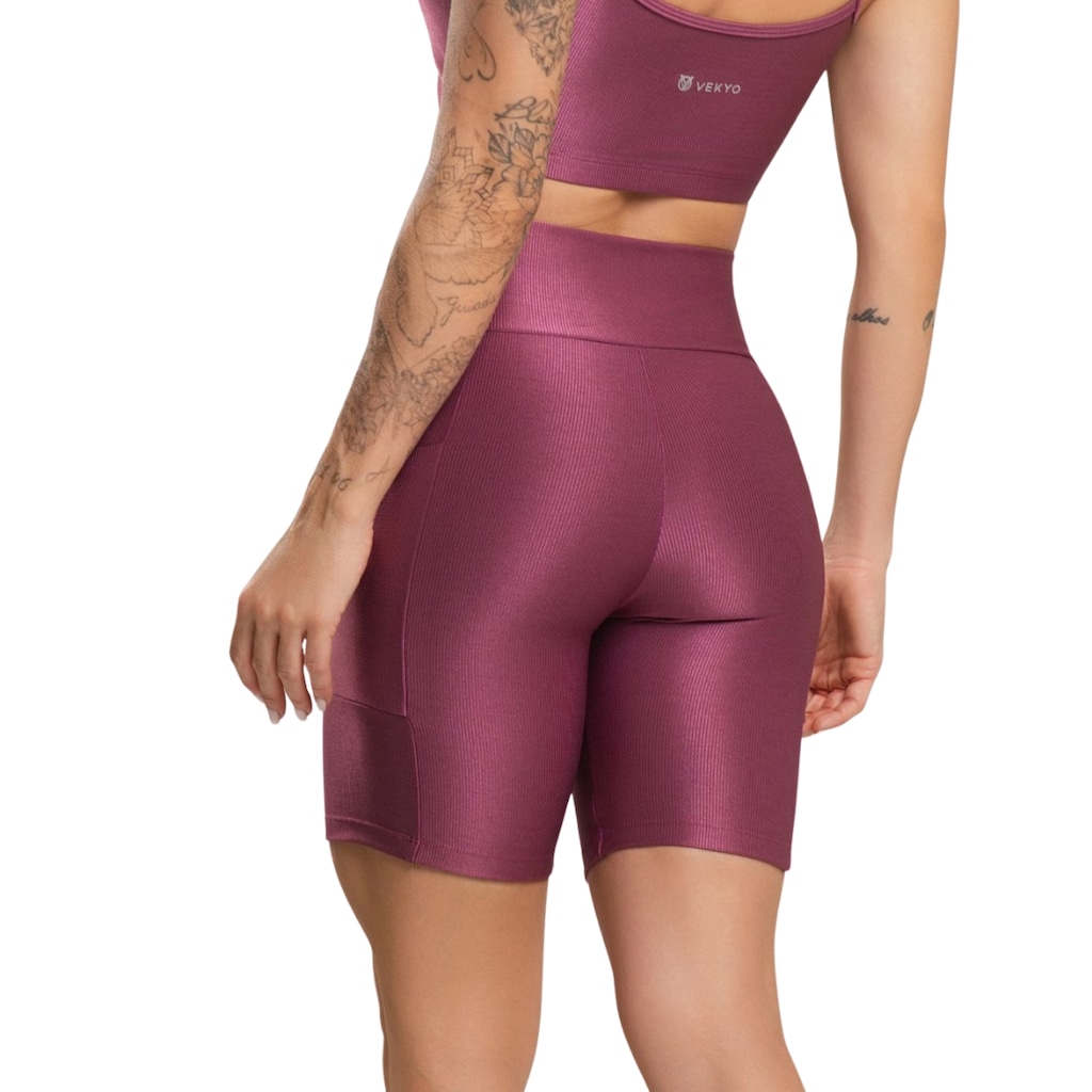 Imagem 3 do produto Bermuda Fitness Esmeralda Vekyo Feminina