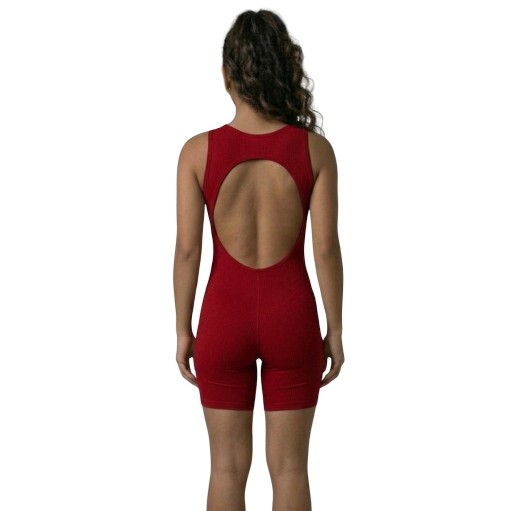 Imagem 3 do produto Macaquinho Fitness Liso Vekyo Feminino