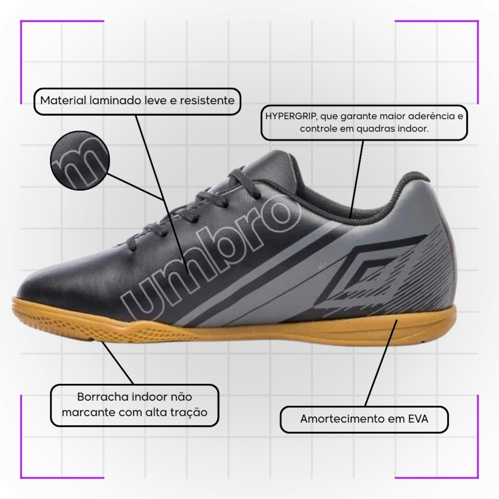 Imagem 5 do produto Chuteira Futsal Infantil Umbro Kick Jr
