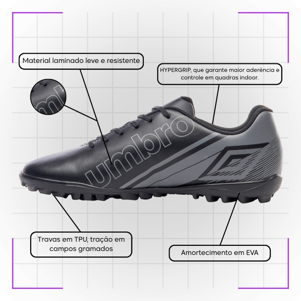 Imagem 5 do produto Kit Chuteira Society Umbro Kick e Meião - Masculino